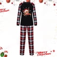 thumbnail image 2 of Odeerbi Christmas Pajamas for Family Holiday Plaid Long Sleeve Family Christmas Pajamas Matching Sets Mom Print Parent-child Suit Two-Piece Sleepwear Xmas Family Matching PJs Set Black, 2 of 5