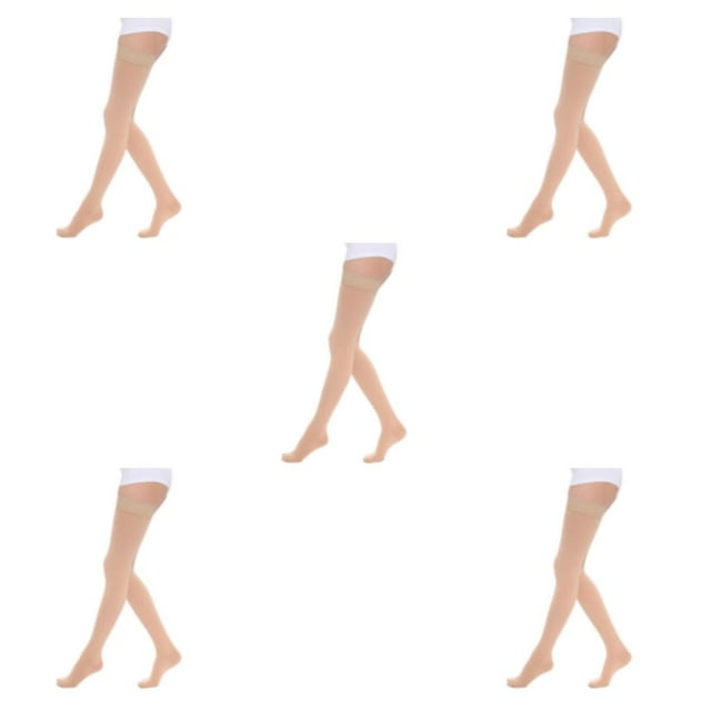 mmirethe Compression Sock For Better Circulation Easy To Wear Breathable Fashionable Nylon Compression Stockings Toe wrapping - skin L 5Set
