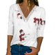 thumbnail image 1 of Camisas Navideñas Para Mujer Tops de Manga Larga Casual Con Cuello en V Top Regular Con Estampado de Gradiente Erógeno Odeerbi  ODB199111, 1 of 5
