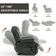 thumbnail image 6 of Newest Dual Motor Infinite Position Up to 350 LBS Electric Medium size Leatheraire Grey Power Lift Recliner Chair with 8-Point Vibration Massage , Lumbar Heating, 6 of 9