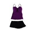 thumbnail image 2 of Profile Womens Starlet Skirt 2 Piece Tankini, Purple, 10, 2 of 2