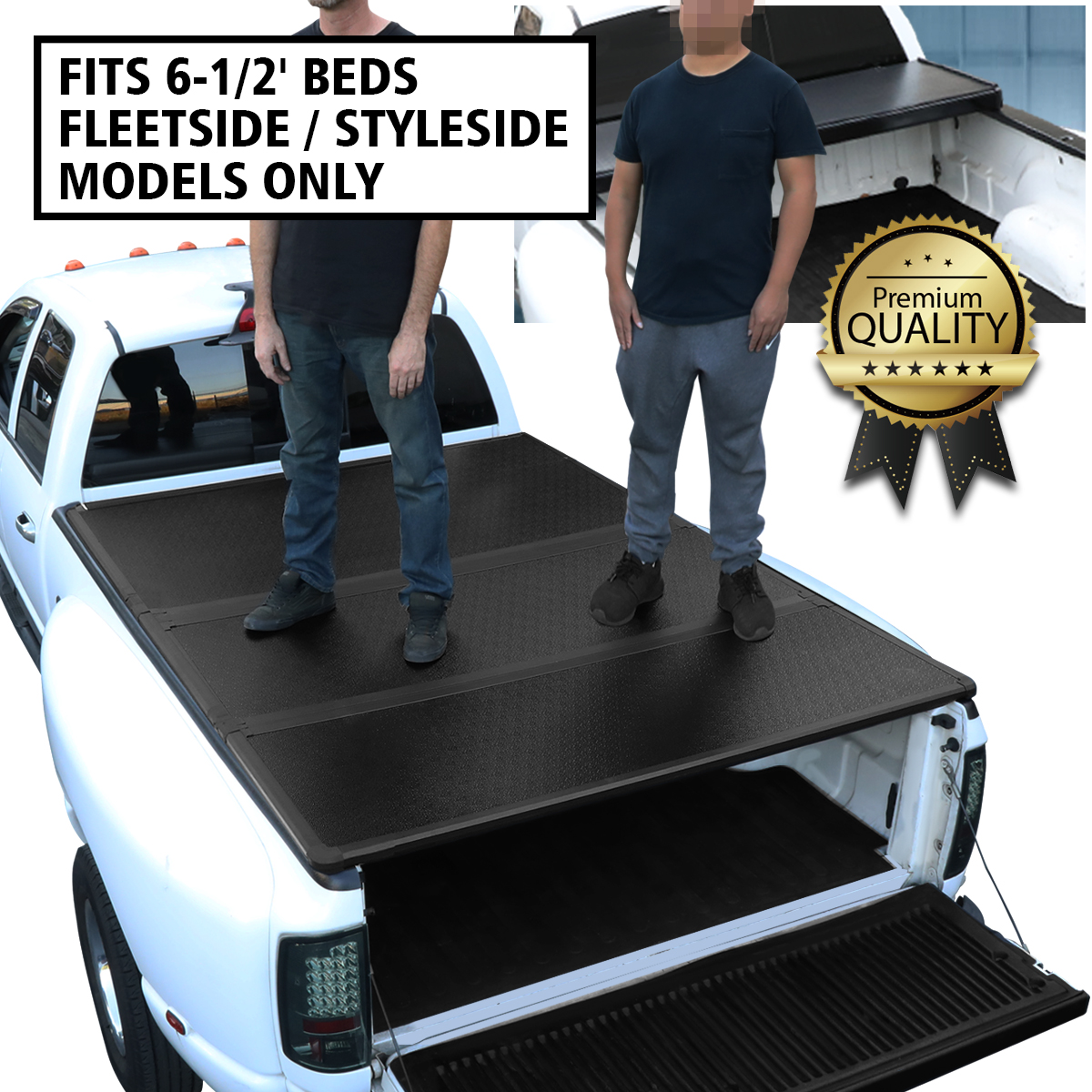 For 1999 To 2007 Chevy Silverado Gmc Sierra 6 5 Ft Short Bed Fleetside Hard Solid Tri Fold Tonneau Cover Walmart Com Walmart Com