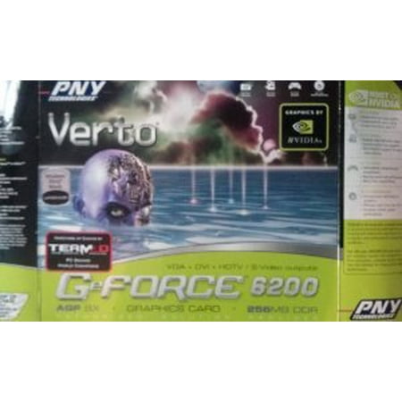 Tangcao NEW EVGA GeForce 6200 256 MB AGP 8X 4X VGA/DVI-I/S-Video Graphics Card,