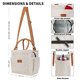 thumbnail image 5 of Bolsa de almuerzo Joymee con aislamiento para mujeres y hombres adultos, color beige, 10 L, 5 of 7