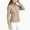#2 Khaki, variant on Women's Puffer Jacket Lightweight Quilted Padded Zip Up Stand Collar Winter Fleece Coat with Removable Hood