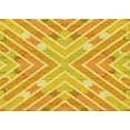 thumbnail image 1 of Ahgly Company Machine Washable Indoor Rectangle Transitional Bold Yellow Area Rugs, 4' x 6', 1 of 7