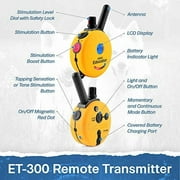 E-Collar ET‑300 Mini Educator Remote Humane Dog Training Collar Bundle – Yellow – ½‑Mile Waterproof E‑Collar + PetsTEK Clicker, 100 Levels