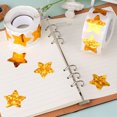 thumbnail image 4 of unbranded  2 Rolls Star Stickers Smiling Face Big Aesthetic Home Accessories Golden, 4 of 8