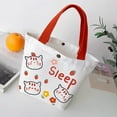 thumbnail image 6 of Japanese Korean Travel Fashion Daily Canvas Handbag Shoulder Bag Cartoon Tote Bag Animal KHAKI, 6 of 8