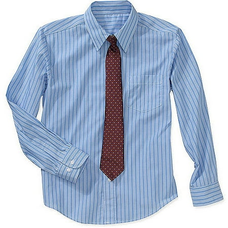 George Boys' Packaged Dress Shirt and Tie Set