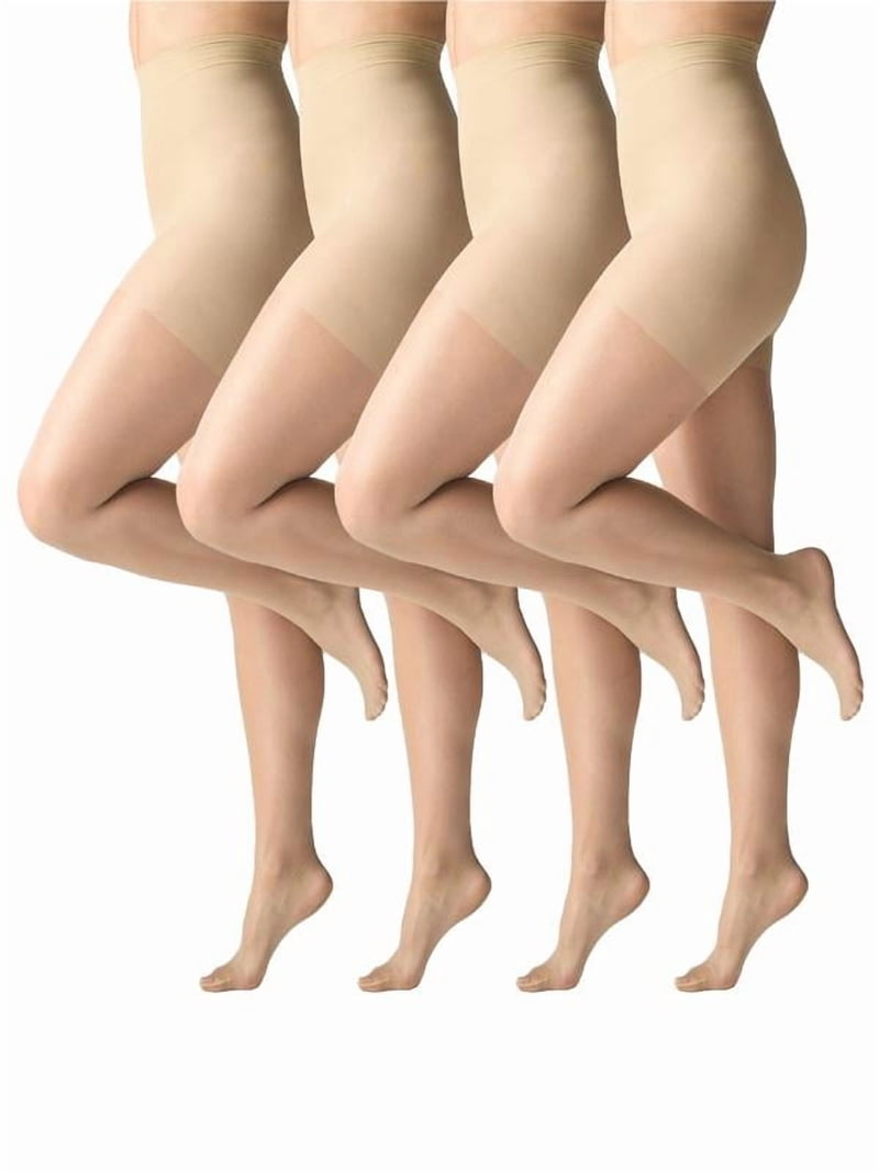 Silk Impressions Women's Control Top Pantyhose, 20 Denier Sheer, 4