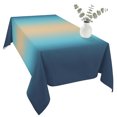 thumbnail image 2 of Dark Blue Khaki Ombre Table Cloth Waterproof Tablecloths, Modern Abstract Art Gradient Tablecloth Dining Table Cover for Kitchen Party Tabletop Outdoor, Rectangle Tablecloth 60x120 Inch, 2 of 9