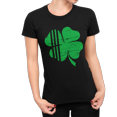 thumbnail image 1 of Womens Distressed Shamrock St. Patrick's Day Irish Pride Deluxe Soft T-Shirt, 1 of 1
