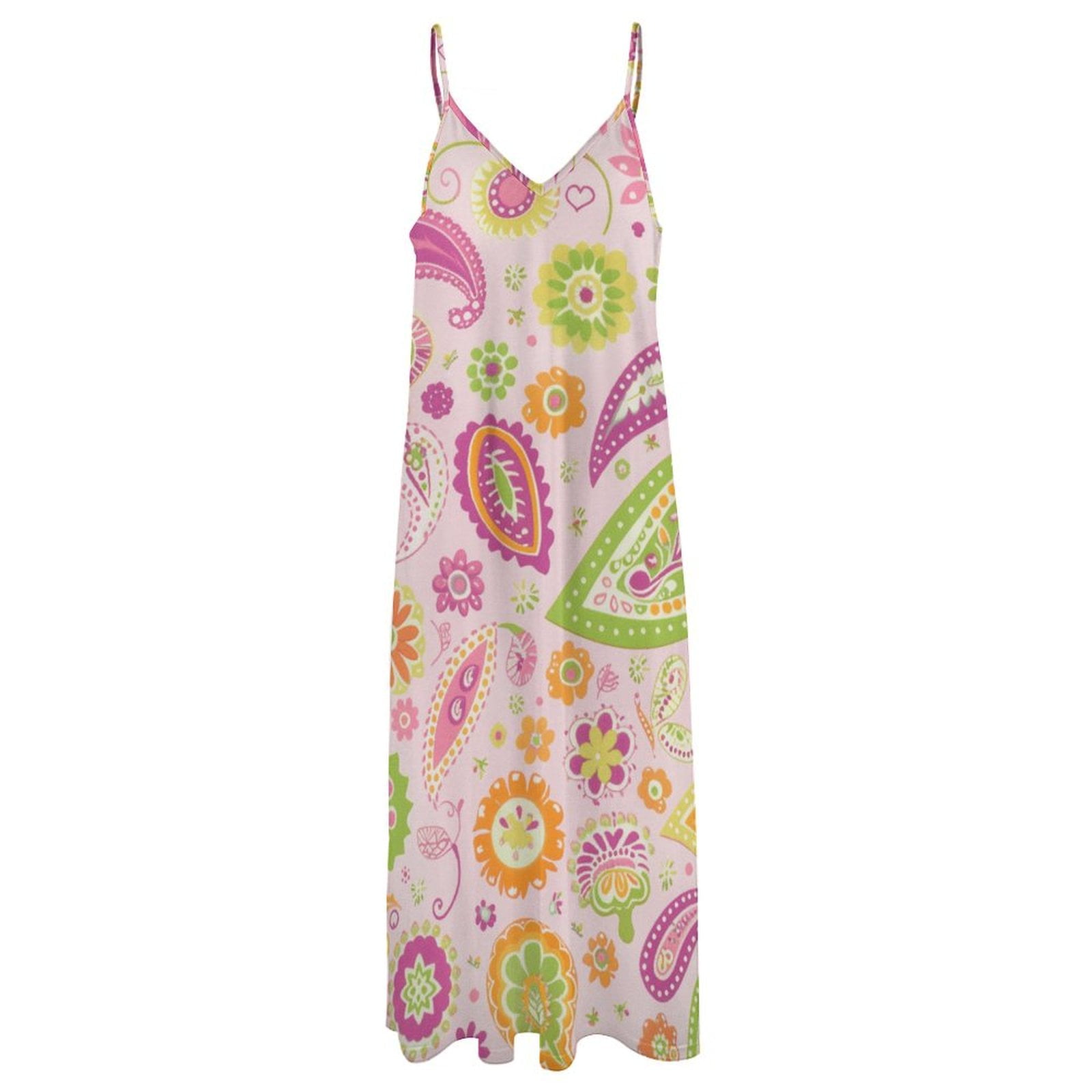 Pink Paisley Floral Vibrant Pattern Design Design Sleeveless Dress Woman Fashion Long Dresses Women's Summer Suit Dress 2025 - Walmart.com Pink Paisley Floral Vibrant Pattern Design Design Sleeveless Dress Woman Fashion Long Dresses Women's Summer Suit Dress 2025 - Walmart.com