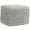 Cream, variant on Pemberly Row Transitional Genuine Leather Boho Square Pouf in Cream