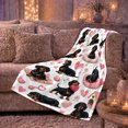 thumbnail image 6 of Adorable Dachshund Theme Pink Hearts Dog Lover, Playful Pet Portrait Pattern, Warm Flannel Blanket for Living Room and Reading Nook, Dog Lovers Friendship Gift, Pet Lover Home Decor, 6 of 9