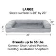 thumbnail image 2 of FurHaven Plush & Suede Full Support Orthopedic Sofa Pet Bed for Dogs & Cats - Gray, Large, 2 of 12