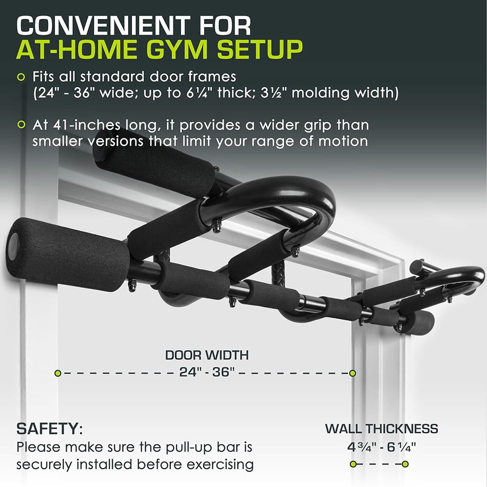 Foldable Pull Up Bar/Doorway Trainer, Heavy Duty Doorway Upper Body Workout Bar for Multi Use Fitness & Home Gym Exercise for Man and Women