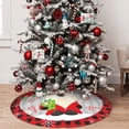 thumbnail image 5 of Sikiie Gnome And Buffalo Plaid 30-48 inches {designName} Print Christmas Tree Skirt Snowman Xmas Tree Skirt with Edge Christmas Decorations for Holiday Party-36", 5 of 7