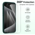 thumbnail image 4 of KOMI Compatible with iPhone 16 Pro Case with 2 x Screen Protector, Shockproof Liquid Silicone Cover, Drop Protection Phone Case for iPhone 16 Pro, Olive Green, 4 of 6