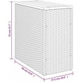 thumbnail image 3 of Table de Patio Extérieur, Table d'Appoint de Jardin Gris en Rotin Poly Petite Durabilité, 3 of 9