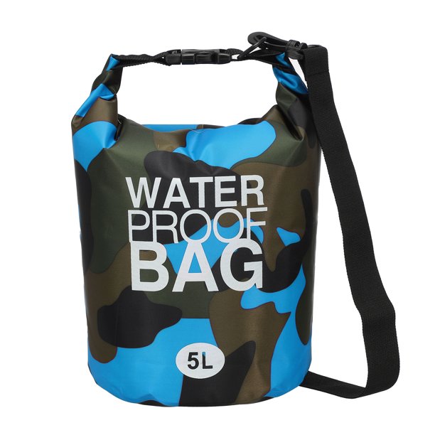 Bolsa Secadora Impermeable, Bolsas Impermeables con Silbato Camuflaje Azul Cielo 5L