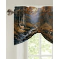 thumbnail image 4 of Forest Deer Creek Window Curtain Living Room Kitchen Cabinet Tie-up Valance Curtain Rod Pocket Valance, 4 of 6