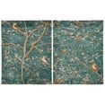 thumbnail image 2 of Nature's Birds in Bloom 27"x24" Linen Look Cafe Curtain Set with Privacy and UV Protection, 2 of 8