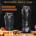 thumbnail image 3 of Licuadora Portátil de 700 Ml, Tamaño Personal, para Viajes, para Batidos, Mini Licuadora de Jugos de Frutas, Recargable por USB, Color Negro, 3 of 5