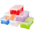 thumbnail image 1 of testyu Small Plastic Box, 4.3" X 2.3" X 1.5" Stackable Mini Storage Box with Lid, Clear Organizer Container for Jewelry Beads Small Crafts Items Accessories - 6 Pack, 1 of 7
