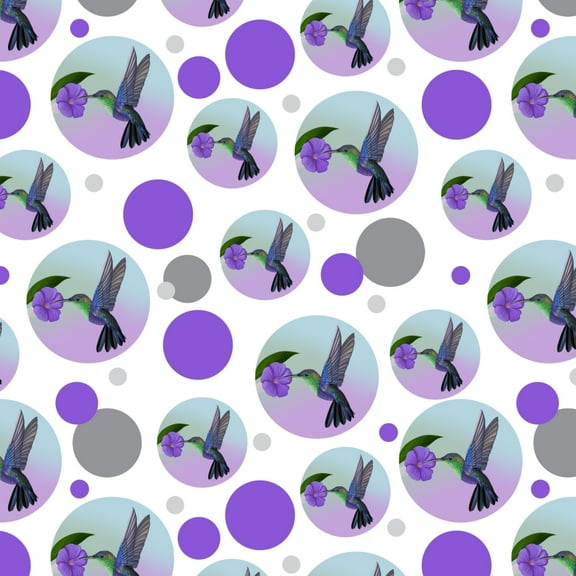 Hummingbird Crowned Woodnymph Purple Violet Premium Gift Wrap Wrapping Paper Roll