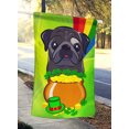 thumbnail image 2 of Carolines Treasures BB2007CHF Black Pug St. Patricks Day Canvas House Flag, 2 of 4