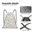 thumbnail image 5 of Drawstring Backpack - retro dots spots blots circle Splash Proof Small Drawstring Gym Bag for Women Men, Cinch Sports String Bag Backpack for Travel Swimming Beach, 5 of 8