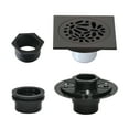 thumbnail image 5 of Kingston Brass BSFK6360ORB Watercourse 4-Inch Brass Square Grid Shower Drain with Hair Strainer and Base Flange in Oil Rubbed Bronze, 5 of 5