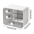 thumbnail image 3 of Multi-Drawer Desktop Storage Organizer With Transparent Pull-Out Drawers, Plastic Cosmetic Jewelry Stationery Container, Compact Round White And Clear Design For Vanity Desk Office Dorm, 3 of 6