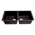 thumbnail image 4 of Pemberly Row Chocolate 34" Undermount Double Bowl Granite Composite Kitchen Sink, 4 of 9