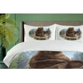 thumbnail image 4 of Ambesonne Bear Duvet Cover Set, Angry Carnivore Mammal, 2-Calking, Brown Green Pale Blue, 4 of 7