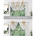 thumbnail image 5 of Orange Eucalyptus Coastal Waterfall Valances for Windows, Beach Starfish Conch Kitchen Sheer Valance Curtains, Rod Pocket Elegant Swag Valances for Living Room Bedroom, 47.2"x38.5", 3 Panel, 5 of 8