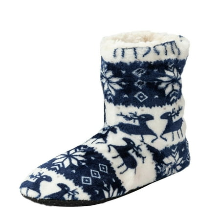 

Dyfzdhu Winter Warm Christmas Cotton Shoes Indoor Household Slippers For Men And Women