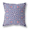 thumbnail image 1 of HomeRoots 415058 26 Po Geostar Coussin d'Intérieur et d'Extérieur&44; Bleu et Rouge, 1 of 3
