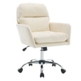 thumbnail image 5 of Jopath Office Chair with Artificial Leather, Accent Chair with Adjustable In Height for Office Bedroom Dressing Table White, 5 of 9