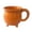 Orange, variant on Ceramic Cauldron Mug for Halloween, Witch Themed Coffee Tea Cup with Novelty Shape, Spooky Drinkware for Kitchen Table Decor, Home Dining Party Supplies (White)