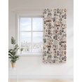 thumbnail image 4 of Dog Claws Thermal Insulated Blackout Curtains for Bedroom 24 Length Dog Bones Love Vintage Texture Room Darkening Curtain 1 Panel Grommet Window Curtain Drape for Living Room Nursery Room, 4 of 7