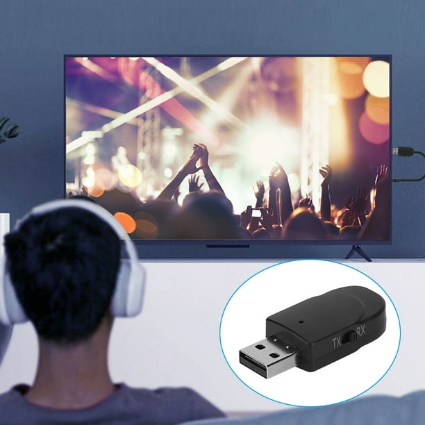 Transmisor de receptores de audio 2 en 1 Música USB Adaptador Inalámbrico para la Computeradora TV