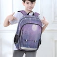 thumbnail image 6 of FORMRS Unisex School Backpack 17" Student Travel Bag with Laptop Compartment, Purple Forest, 6 of 7