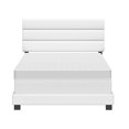 thumbnail image 4 of Boyd Sleep Grand Size Rembourré Napoli Matelas Plate-Forme Lit Cadre, Blanc, 4 of 7