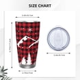 thumbnail image 4 of Fotbe Christmas Tree Buffalo Plaid Pattern 20 oz Tumbler Stainless Steel Vacuum Insulated Coffee Ice Cup Double Wall Travel Flask Leak-proof Coffee Cup-Straw Three-piece Set, 4 of 8
