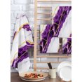thumbnail image 2 of Marble Purple Kitchen Dish Towels for Drying Dishes Set of 2, Gold Foil Ceramic Style Cracks Scratches Waffle Weave Microfiber Hand Tea Bathroom Towels Quick Dry & Absorbent Towel 15.7x23.6, 2 of 7
