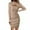 Khaki, variant on AXXD Dresses For Women 2022 Teacher Snowflake Print Round-Neck Fall Winter Dresses For Women 2022 Long Sleeve Loose Fitting Dress For Clearence