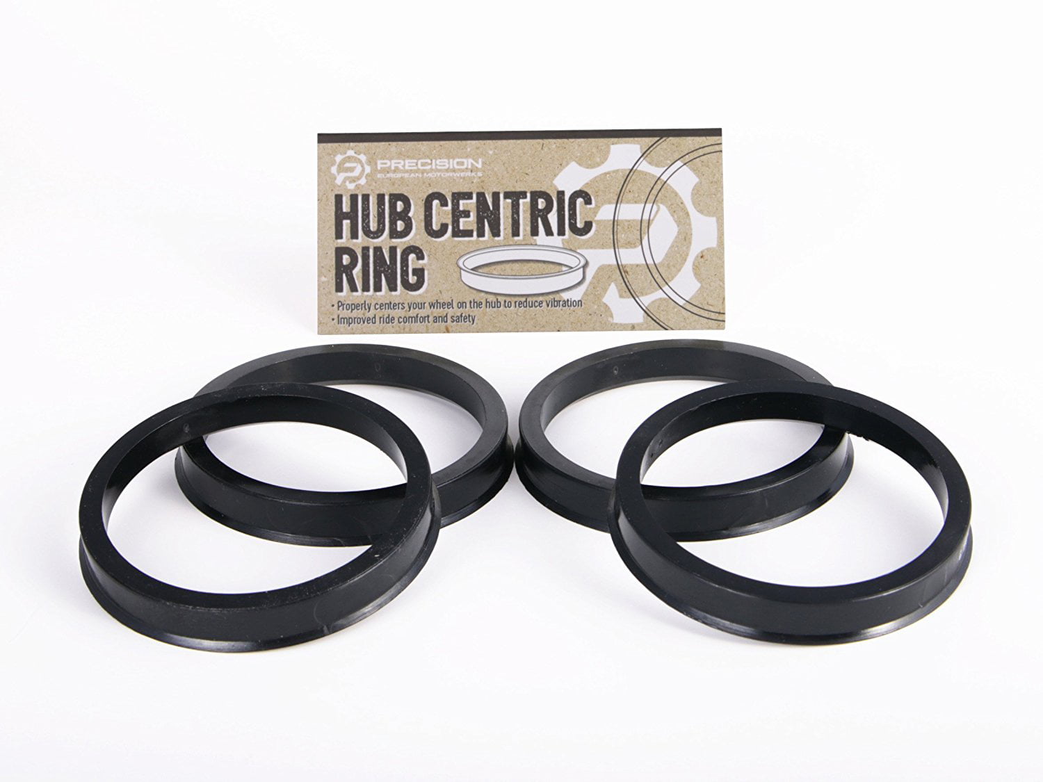 Black Poly Carbon Plastic HUBRINGS XPD OFF ROAD ZELIDON Wheel Accessories HUBCENTRIC Rings Pack of 4 73.1-54.1 